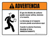 Advertencia - El Dióxido de Carbono Provoca Asfixia Cuando se Desaloja la Alarma ANSI - Wall Sign