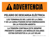 Advertencia - Peligro de Descarga Eléctrica Tensión DC Horizontal - Wall Sign Advertencia - Peligro de Descarga Eléctrica Tensión DC Horizontal - Wall Sign