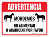Advertencia - Prohibido Alimentar o Acariciar al Caballo - Wall Sign Advertencia - Prohibido Alimentar o Acariciar al Caballo - Wall Sign
