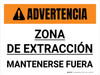 Advertencia - Zona Minera Manténgase Alejado Horizontal - Wall Sign Advertencia - Zona Minera Manténgase Alejado Horizontal - Wall Sign