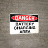 Danger: Battery Charging Area (Wall)