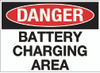 Danger: Battery Charging Area Wall Sign