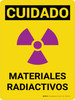 Cuidado - Materiales Radiactivos Vertical con Gráfico - Wall Sign