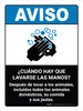 Aviso - Lávese las Manos Después de Tocar Animales ANSI Vertical - Wall Sign