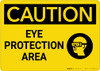 Caution: PPE Eye Protection Area with Graphic - Wall Sign Caution: PPE Eye Protection Area with Graphic - Wall Sign
