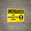 Caution: PPE Eye Protection Area with Graphic - Wall Sign Caution: PPE Eye Protection Area with Graphic - Wall Sign