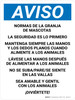 Aviso - Normas de la Granja de Mascotas La Seguridad es lo Primero Vertical - Wall Sign Aviso - Normas de la Granja de Mascotas La Seguridad es lo Primero Vertical - Wall Sign