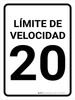 Límite de Velocidad 20 - Wall Sign