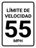 Límite de Velocidad 55 mph - Wall Sign Límite de Velocidad 55 mph - Wall Sign