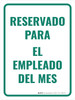 Reservado para el Empleado del Mes - Wall Sign