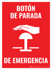 Botón de Parada de Emergencia - Wall Sign