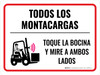 Todos los Montacargas - Toque Y Mire Horizontal - Wall Sign