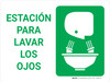 Estación de Lavado de Ojos - Wall Sign Estación de Lavado de Ojos - Wall Sign