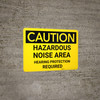 Caution: PPE Hazardous Noise Area Hearing Protection Required - Wall Sign
