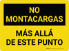 Prohibido el Paso de Montacargas Más Allá de este Punto Horizontal - Wall Sign Prohibido el Paso de Montacargas Más Allá de este Punto Horizontal - Wall Sign