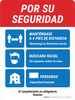 Por su Seguridad Distanciamiento Social Multisigno - Wall Sign Por su Seguridad Distanciamiento Social Multisigno - Wall Sign