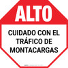 Alto - Cuidado con el Tráfico de Montacargas - Floor Sign