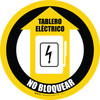 Tablero Eléctrico (Amarillo) Circular - Floor Sign Tablero Eléctrico (Amarillo) Circular - Floor Sign