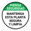 Piensa Seguridad - Mantenga esta Planta Segura y Limpia Circular - Floor Sign Piensa Seguridad - Mantenga esta Planta Segura y Limpia Circular - Floor Sign