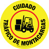 Cuidado - Tráfico de Montacargas (Círculo en Amarillo Rojo) - Floor Sign