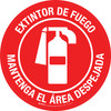 Extintor de Fuego - Mantenga el Área Despejada - Floor Sign Extintor de Fuego - Mantenga el Área Despejada - Floor Sign