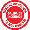 Salida de Incendios Circular - Floor Sign