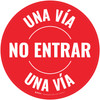 No Entrar Unidireccional (Rojo) Circular - Floor Sign