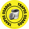 Trapos Usados (Círculo Amarillo con Gráfico) Circular - Floor Sign Trapos Usados (Círculo Amarillo con Gráfico) Circular - Floor Sign