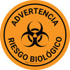 Advertencia - Riesgo Biológico Circular - Floor Sign