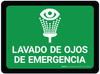 Lavado de Ojos de Emergencia Rectangular - Floor Sign Lavado de Ojos de Emergencia Rectangular - Floor Sign