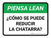 Piensa Lean - Cómo se Puede Reducir la Chatarra Rectangular - Floor Sign Piensa Lean - Cómo se Puede Reducir la Chatarra Rectangular - Floor Sign