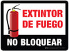 Extintor No Bloquear - No Bloquear Rectangular - Floor Sign