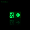 PERMALIGHT® Photoluminescent Man Running + Arrow Exit Sign PERMALIGHT® Photoluminescent Man Running + Arrow Exit Sign