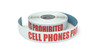 Cell Phones Prohibited - Inline Printed Floor Marking Tape