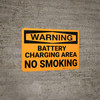 Warning: Battery Charging No Smoking - Wall Sign Warning: Battery Charging No Smoking - Wall Sign