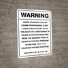 Warning: Colorado Equine Liability CO - Wall Sign Warning: Colorado Equine Liability CO - Wall Sign