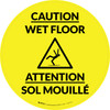 Caution Wet Floor/Attention Sol Mouillé (English French) - Floor Sign