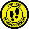 Passage Pour Piétons Empreintes Étage Signe