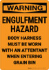 Warning: Engulfment Hazard Body Harness Must Be Worn - Wall Sign Warning: Engulfment Hazard Body Harness Must Be Worn - Wall Sign