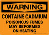 Warning: Hazard Cadmium Poisonous Fumes - Wall Sign