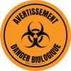 Avertissement Danger Biologique De-Chaussée Signe Avertissement Danger Biologique De-Chaussée Signe