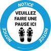 Avis Veuillez Faire Une Pause Ici Chaussure Imprime De-Chaussée Signe
