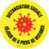 La Distanciation Sociale Séjour De 6 Pieds De-Chaussée Signe