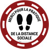 Merci pour la Pratique de la Distanciation Sociale Casino-Rouge De-Chaussée Signe Merci pour la Pratique de la Distanciation Sociale Casino-Rouge De-Chaussée Signe
