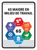 6S Lean lieu de Travail (6S Lean Workplace) V2 French Portrait - Wall Sign