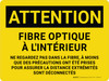 Attention: La Fibre Optique À L'Intérieur De Ne Pas Regarder, À Moins Que Des Précautions À Prendre (Caution: Fiber Optic Inside Do Not Look Unless Precautions Taken) French Landscape - Wall Sign