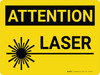 Attention: Laser (Caution: Laser) French Landscape - Wall Sign