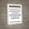 Warning: New Hampshire Equine Liability NH - Wall Sign
