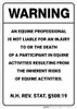 Warning: New Hampshire Equine Liability NH - Wall Sign