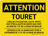 Attention: Touret (Caution: Bench Grinder) French Landscape - Wall Sign